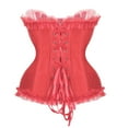 thumbnail image 6 of Elainilye Fashion Bodyshapers Tummy Control Women Court Gothic Corset Lace Breasted Outer Wear Sexy Bodysuit,Red, 6 of 7
