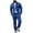 Blue, variant on Aofany Athleisure 2-Piece Set,Mens 2 Pieces Loose Casual Suits Long Sleeve Button Down Shirt Jacket Jogging Pants Set