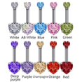 thumbnail image 3 of 1PC Steel Belly Button Rings Crystal Piercing Navel Heart Style Navel Piercing Earring Belly Piercing Sexy Body Jewelry Ombligo FGS, 3 of 7