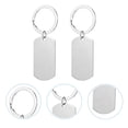 thumbnail image 6 of WHAMVOX  Key Ring Chain Holder Charms Keychain Christmas Gift Man Silver, 6 of 8