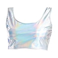 thumbnail image 3 of Ruyang Women's Solid Color Reflective Camisole Slim Fit Interior Versatile Tank Top 50th Birthday Top for Women Slim Fit Streetwear, 3 of 8