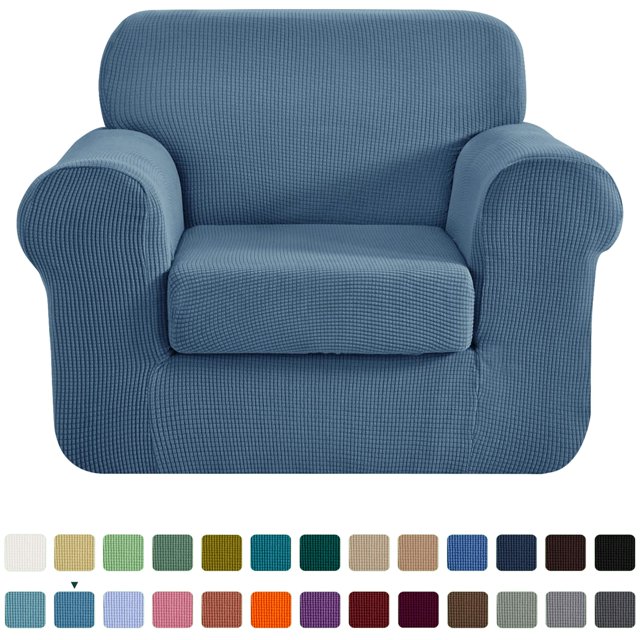 CHUN YI Housse de Canapé Extensible 2 Pcs à Carreaux avec Coussin