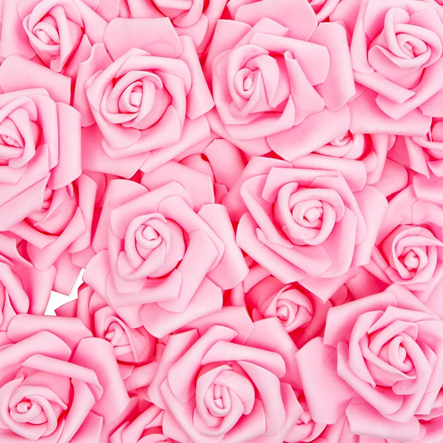 100 Pack Pink Roses Artificial Flowers, 3 Colors, 3x1.2 In Foam Flower Heads for Decoration, Wedding Centerpieces, Crafts, Wall Backdrops, Bridal Shower Decorations, DIY Arrangements