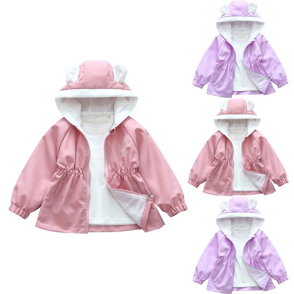 TAGOLD Kids Winter Coat Jackets for Kids Long Sleeve Thick Hooded Warm Quilted Fleece Lined Casual Outerwear for Boys Girls