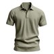 thumbnail image 5 of Blusa y camisa de manga corta con cuello vuelto para hombre, informal, lisa, para fitness, deportiva, de poliéster, 5 of 9