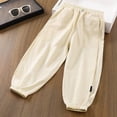 thumbnail image 3 of Girls Baggy Sweatpants Letter Patched Wide Leg Pants Elastic Waist Long Trousers Joggers Trendy 6-12 Months 12-24 Months 2T 3T 4T 5T 6T 7T 8T 9T Children White 6-7 Years, 3 of 3