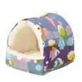 thumbnail image 1 of LYMAYTER Hamster Warm Cute Cartoon Pattern Guinea Pig House Comfortable Hamster Hideout for Small Animals, 1 of 7