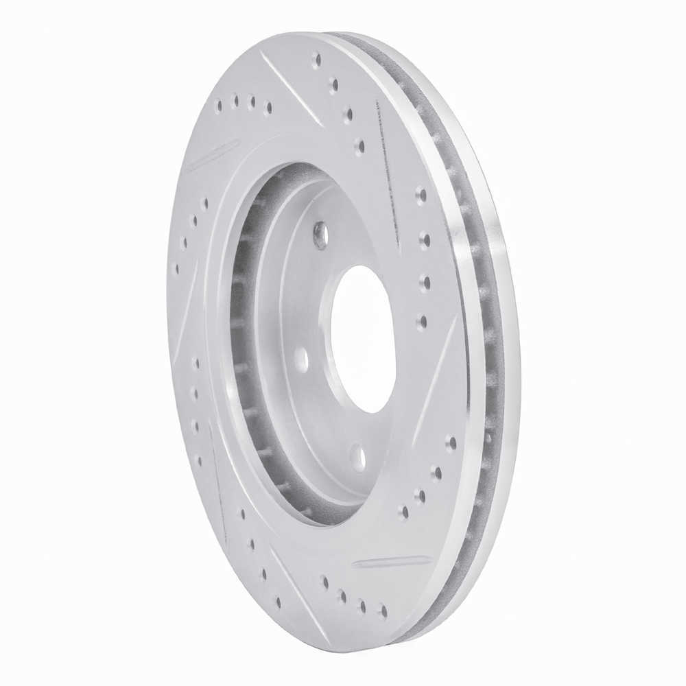 Dynamic Friction Company 631-45007L DFC Brake Rotor - Drilled And Slotted - Silver