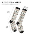 thumbnail image 2 of Lsque Flamingo Palm Trees Pattern Sport Compression Socks for Men & Women 15-20 mmHg Knee High Nurse Pregnant Running Medical and Travel Athletic, 2 of 6