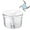 transparent, variant on Glass Food Processor with 3 Blades & 4 Bowls (8 Cup 3x0.5 Cup), Small Food Processor& Meat Grinder - Compact Design for Meal Prep, Baby Food, Sauces - Dishwasher Safe