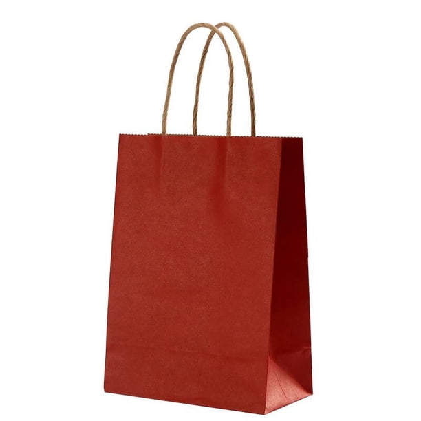 Bolsas de papel Kraft de 5 piezas, bolsas de regalo de Navidad de muñeco de nieve con asa, 15x8x21cm, embalaje de galletas, cajas de recuerdo de fiesta de boda