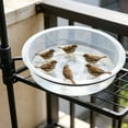 thumbnail image 5 of Round Bird Feeder Bowl Wild Birds Seed Feeder Tray Bird Bath Water Bowl For Outdoor Indoor(White-17Cm), 5 of 7