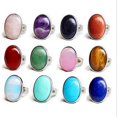 thumbnail image 4 of De Bodas De Piedras Preciosas De Cristal Natural Clásico Ajustable Para Azul Zulema  Anillo ovalado de cystal, 4 of 5