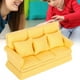 thumbnail image 5 of Mini sofá para casa de muñecas 1:12 con 3 uds. De almohada, muebles de sala de estar, accesorios de decoración para casa de muñecas de madera, amarillo, 5 of 10