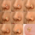 thumbnail image 2 of OPOLSKI Nose Cuffs Charming Trendy Non Piercing Easy to Wear Nose Rings Hoop Silver 7, 2 of 8
