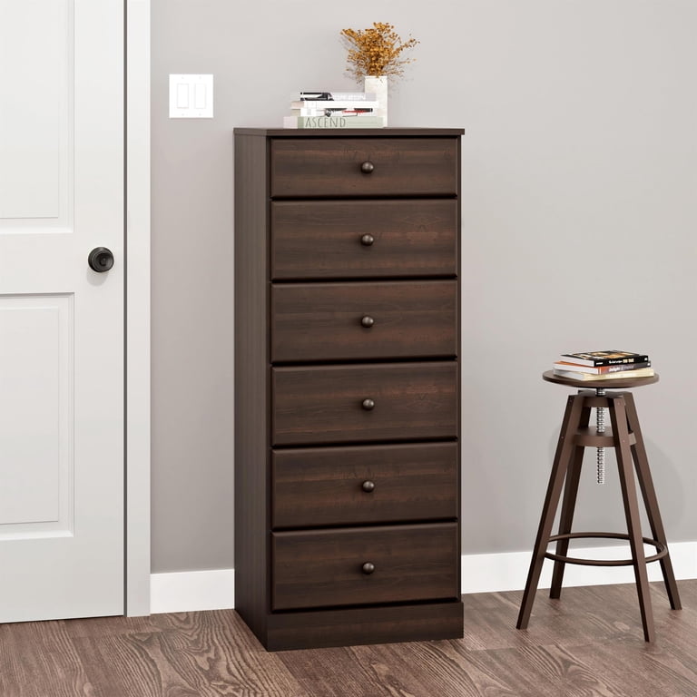 Bowery Hill Espresso 6-Drawer Lingerie Wood Dresser, 52