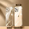 thumbnail image 3 of Funda de teléfono transparente con revestimiento de lujo para iPhone 16, 15, 14, 13, 12, 11 Pro Max, 16, 15 Plus, Mini, XS, XR, X, cubierta protectora de película para lente, 3 of 5