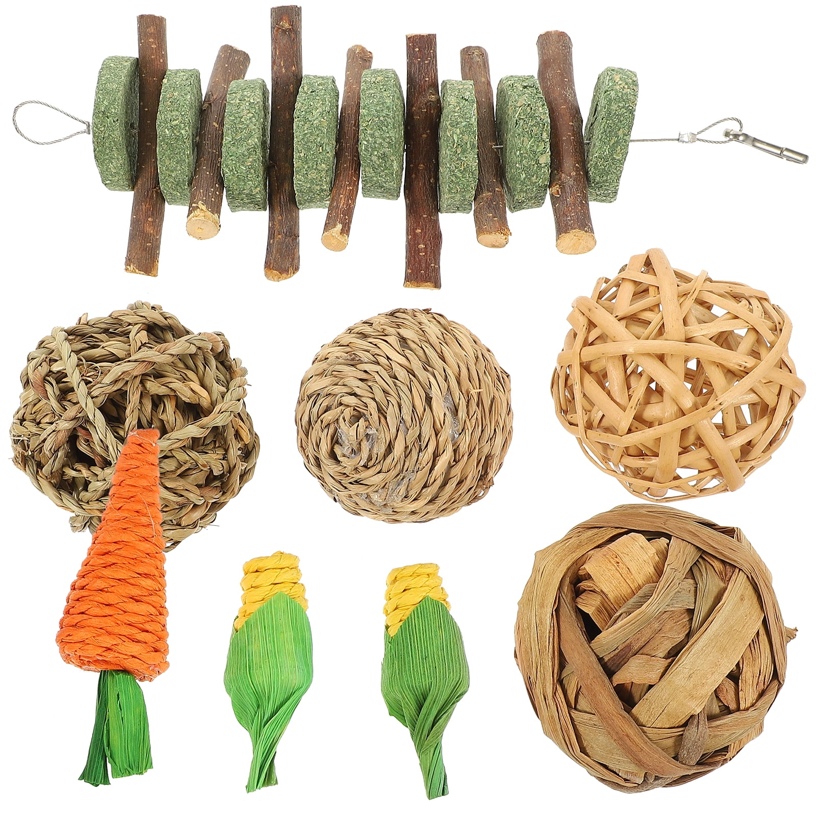 LULULION Small Pets Enrichment Toys Rats Indoor Play 24Pack 11.8X3.14X9.82in