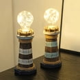 thumbnail image 1 of Adorno navideño de madera con luces - Regalo de decoración del hogar de estilo mediterráneo para niños, portajoyas festivas de escritorio y decoración navideña luminosa, 1 of 6