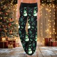 thumbnail image 2 of Fiaer Christmas Pajamas Pants for Women Festive Holiday Sleepwear Trousers Soft Comfortable Elastic Waist Lace up Xmas Slacks for Everyday Wear and Relaxation at Home Black2 XXL, 2 of 5