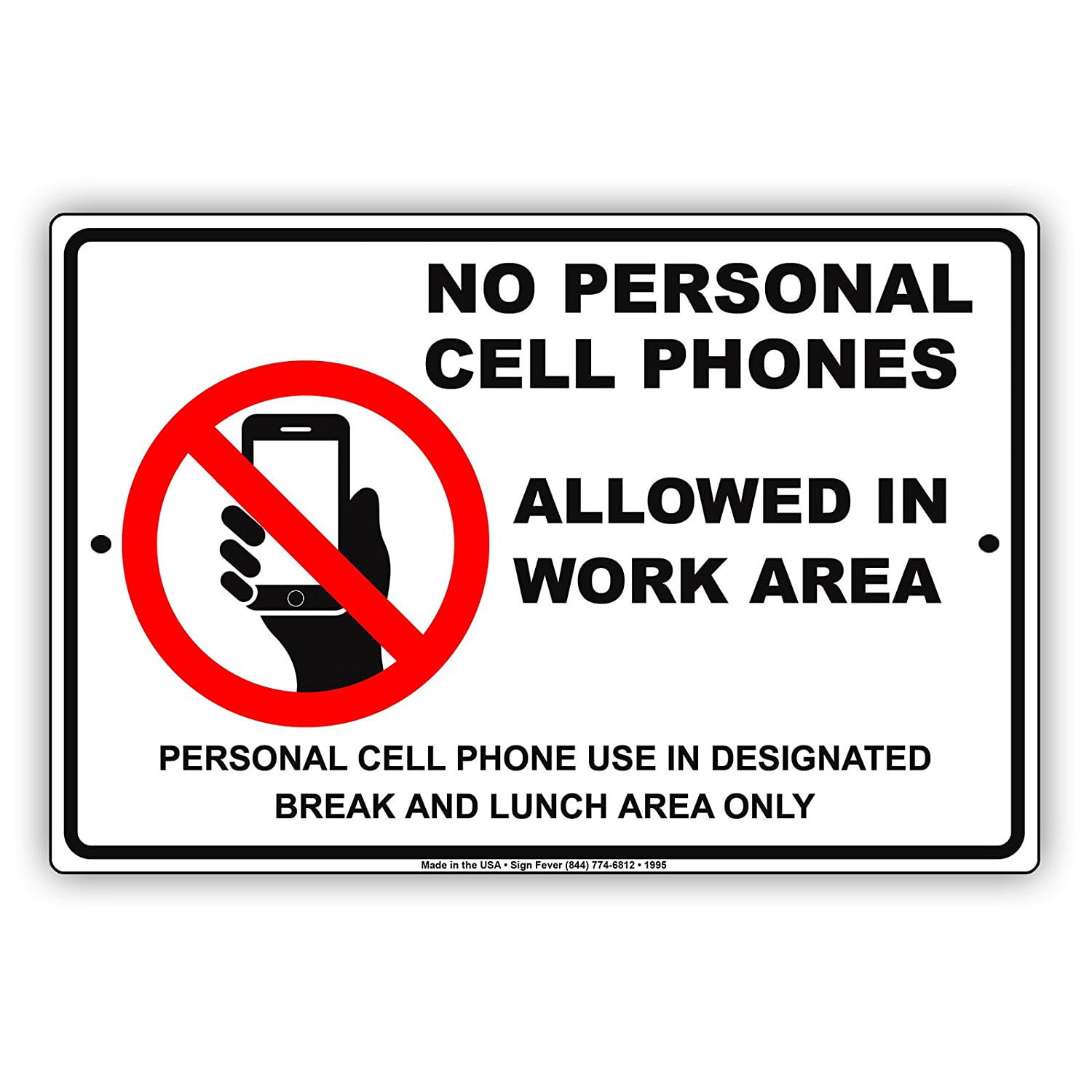 Construction Personnel Only Warning Care Safety Alert Notice Aluminum Metal Sign