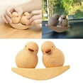 thumbnail image 2 of lanema Wood Couple Duck figurine Office Desktops Ornament Friendship Birthday Valentines Day Modern Memorial Day, 2 of 12