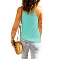 thumbnail image 3 of DYMADE Solid Color Beach Halter Top Women's Loose Slight Strech Slight Strech Vest, 3 of 3