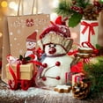 thumbnail image 3 of 4pcs Kraft Paper Bags Snowman Christmas Gift Bags with Handle Cookie Packaging Bags Wedding Party Favor Boxes, 3 of 5