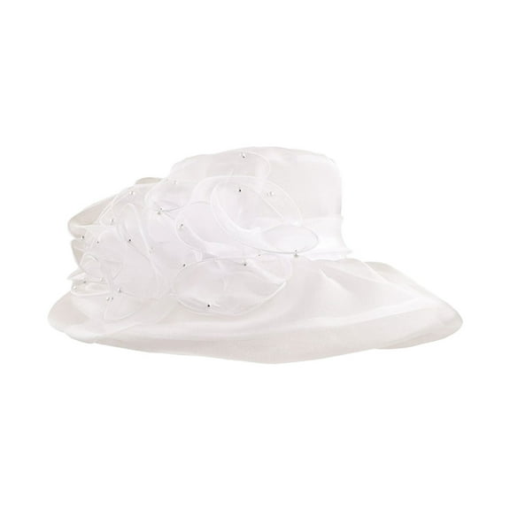 Fashion Women's Wide Brim Sun Hat With Breathable Mesh And Flowers Stylish Sun Hat For Summer