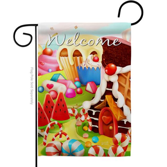 Angeleno Heritage G135454-BO Sugar Sweet Home Food 13 x 18.5 in. Double-Sided Decorative Vertical Garden Flags for House Decoration Banner Yard Gift