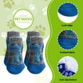 thumbnail image 3 of TELOLY 4Pcs Dog Socks,0 Paw Socks,For Indoor Hardwood Floors Dog Socks for Hot Pavement,Blue1, 3 of 7