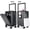 Black, variant on Carry on Luggage, 24 Inch Expandable Hard Shell Suitcases with Spinner Wheels, Airline Approved Travel Luggage with TSA Lock, Lightweight Rolling Suit Case with USB Port, Cup Holder - Black