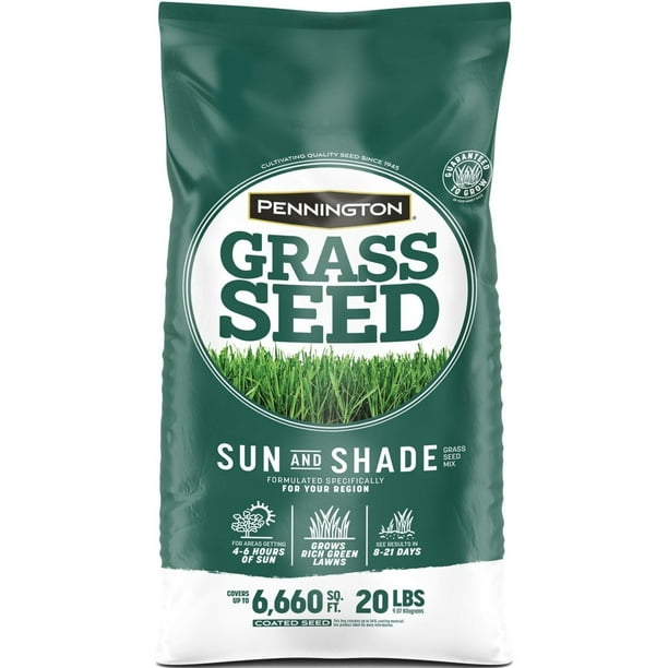 Pennington Sun & Shade Grass Seed Mixture, 20 Pounds