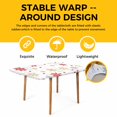 thumbnail image 4 of Red Christmas Snowflakes Table Cloths for 3 Foot Rectangle Tables, Winter Xmas Snow Yellow Gray Patio Waterproof Elastic Fitted Tablecloths, Washable Rectangular Table Cover for Camping, 4 of 8