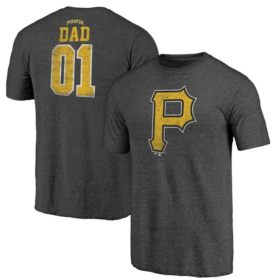 Men's Black Pittsburgh Pirates Father's Day Greatest Dad Tri-Blend T-Shirt
