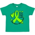 thumbnail image 3 of Inktastic Love, Care, Cure Lymphoma Awareness Lime Green Ribbon Hearts Boys or Girls Toddler T-Shirt, 3 of 5