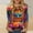 #14 Hot Pink, variant on PFRNLF Mardi Gras Shirts,Women's Fashion Carnival Printed T-shirt 3/4 Sleeves Blouse Round Neck Casual Top