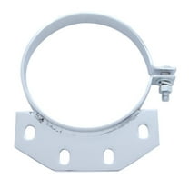 United Pacific 10293 Exhaust Clamp   6", Chrome, Ultra Cab, For Peterbilt