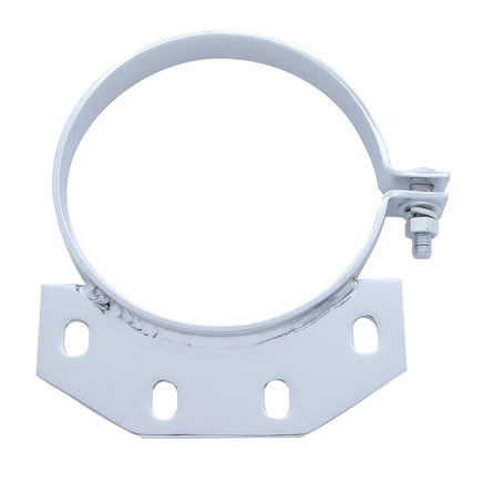 United Pacific 10293 Exhaust Clamp   6", Chrome, Ultra Cab, For Peterbilt