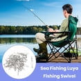 thumbnail image 2 of 30Pcs Fishing Swivel Anti-knotting High Speed 8-Figure Strong Pulling Force 8-ring Fishhook Snap Connector Outdoor Fishing-10, 2 of 8