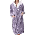 thumbnail image 1 of Jindong Robes en Peluche pour Femmes Robe en Polaire Longue Chaude Peignoir de Bain Veste de Détente Imprimée Robe de Confort Robes pour Femmes, 1 of 5