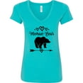 thumbnail image 3 of Inktastic Memaw Bear Grandmother Women's V-Neck T-Shirt, 3 of 5