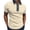 Beige, variant on VgaVtl Summer Mens Polo Shirt Big and Tall Short Sleeve Zipper Casual Outdoor Teeshirts for Men Color Block Collared