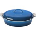 thumbnail image 1 of Le Creuset Stoneware Heritage Covered Oval Casserole, 4 qt. (14"), Marseille, 1 of 3