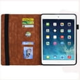 thumbnail image 5 of Dteck Folio Case for 9.7" iPad 6th Gen/iPad 5th Gen/iPad Air 2/iPad Air 1st Gen/iPad Pro, Embossed PU Leather Folio Flip Wallet Case Kickstand Auto Wake Sleep Cover with Pencil Holder,Brown, 5 of 9