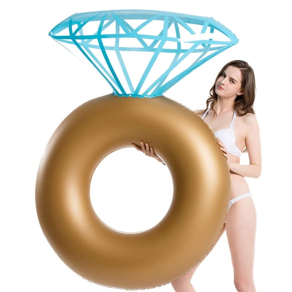 Anillo inflable de diamantes Jasonwell con forma de flotador para piscina para adultos y niños