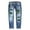 Z1 Blue2, variant on Luwomo Womens' Jeans Street Sunflower Printed Straight Leg High Waist Long Trousers Denim Pants Blue,L