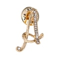 thumbnail image 1 of FJUCHAI Brooch Pin 26 English Letters Brooch Pin, Shiny Rhinestones, High Gloss, Personality, 1 of 7