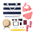 thumbnail image 4 of Bolsa De Playa con Rayas Para Mujer Malubero  Azul Marino con Blanco, 4 of 5