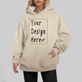 thumbnail image 6 of Women's Autumn And Winter Solid Color Thin Style Plus Size Pocket Long Sleeved Hooded Sweatshirt Pullover Sweatshirt Sweatshirt Women Hoodies Women Lightweight Hoodie Womens Medium Hoodie Hoodie for, 6 of 8